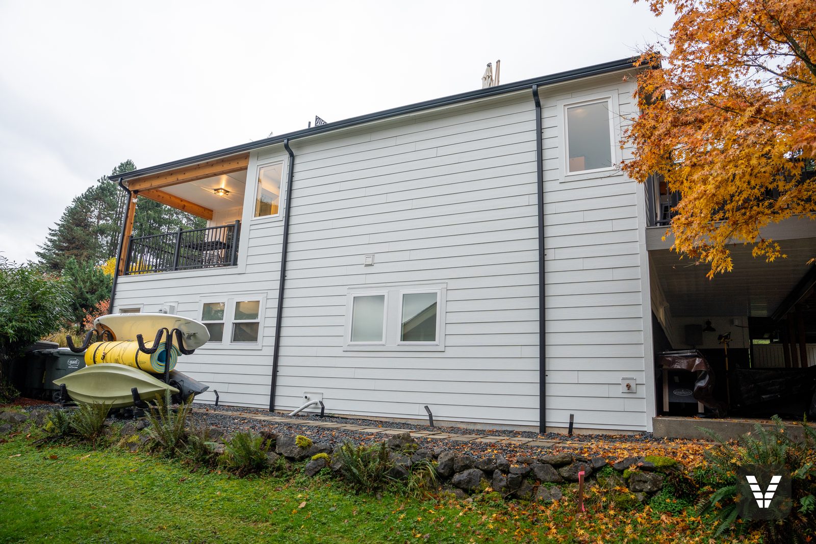 The finished view — side elevation — after, SWV project in Bellingham, WA