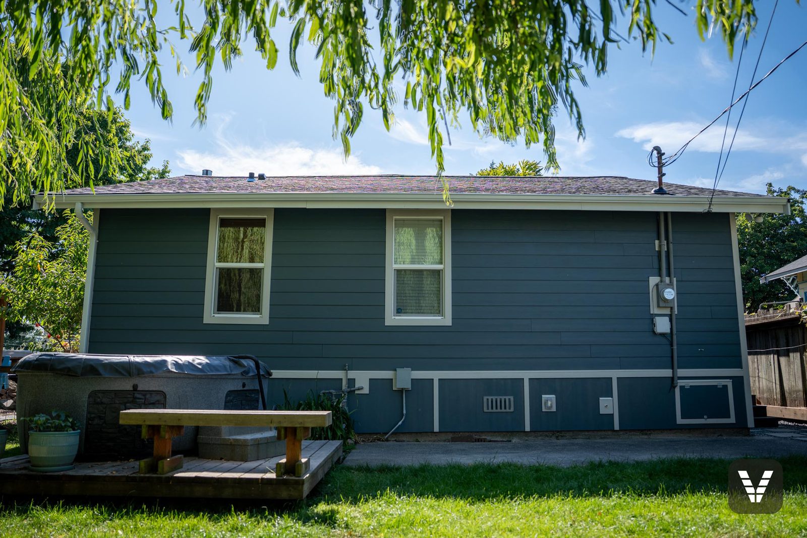 The finished view — backyard
