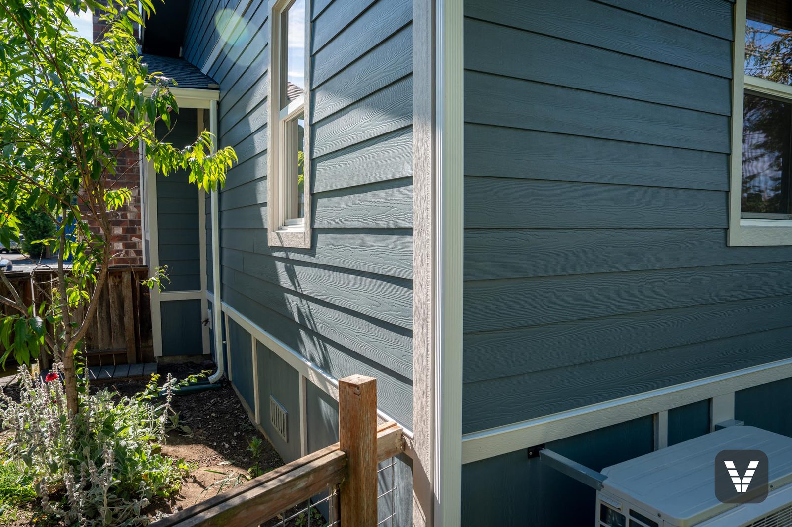 The finished view — the asbestos corner — Siding & Window Vault project in Bellingham, WA